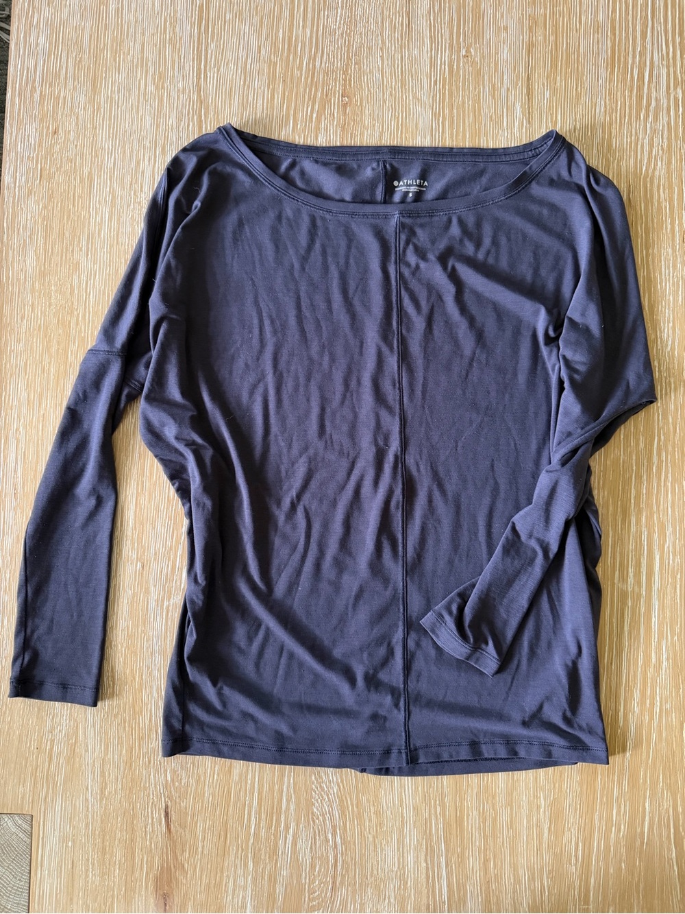 Athleta Long Sleeve Boatneck Top in Dark Navy